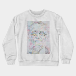 HERMANN HESSE - watercolor and acrylic portrait Crewneck Sweatshirt